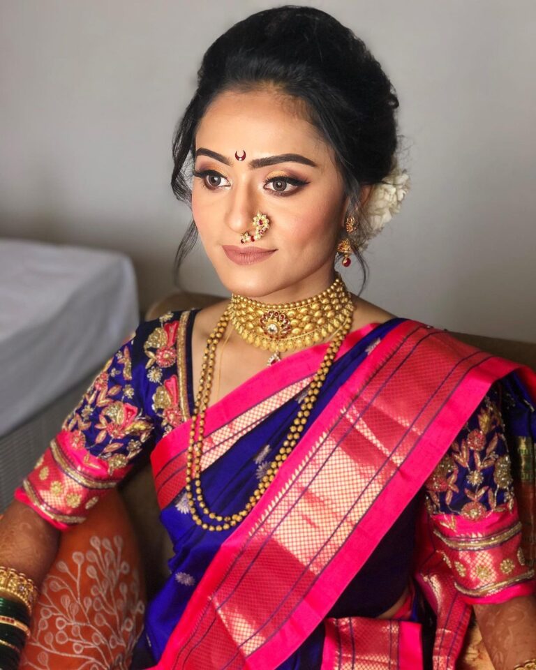 Royal Maharashtrian Bridal Makeup By Tejawini Makeup Artist Pune-1