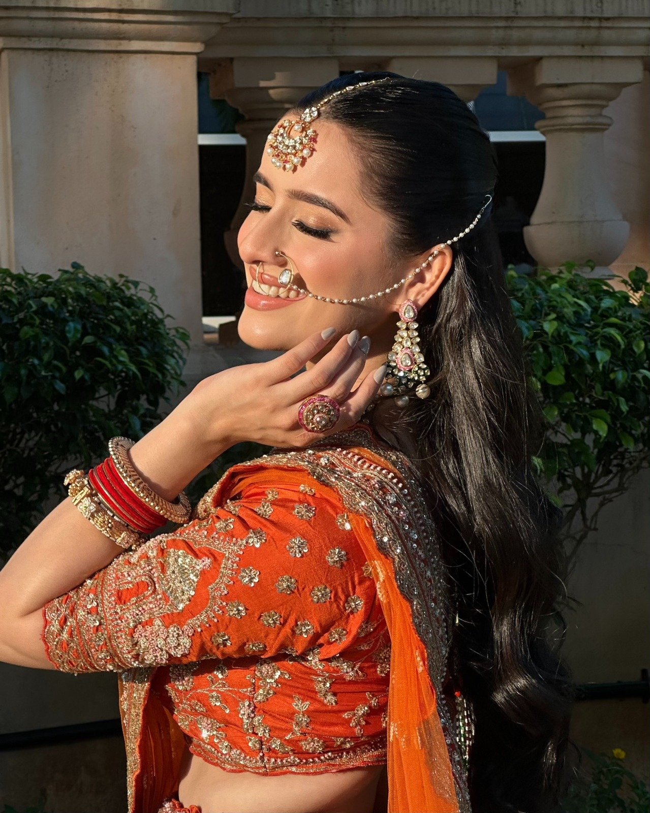 Evening bridal glam by Tejaswini