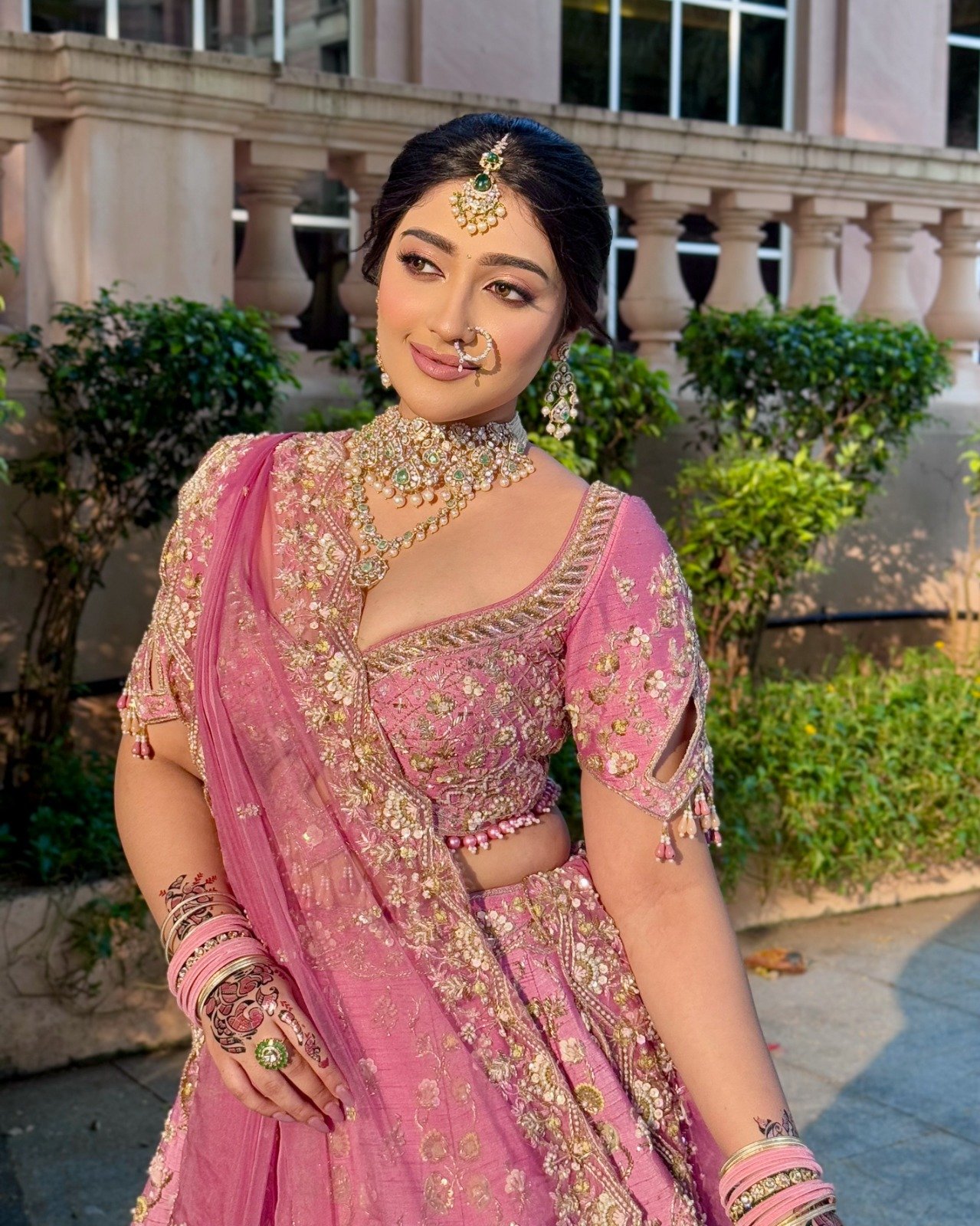 Wedding day bridal makeup by Tejaswini in Pune