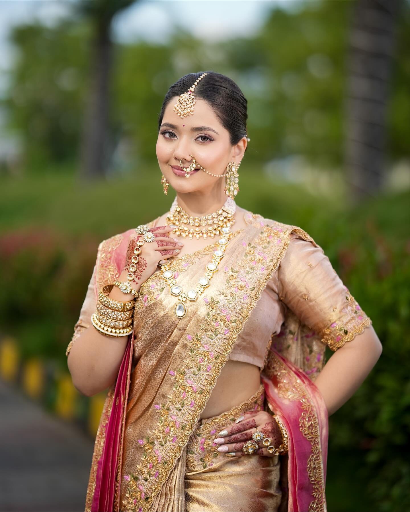 Royal Maratha destination wedding makeup