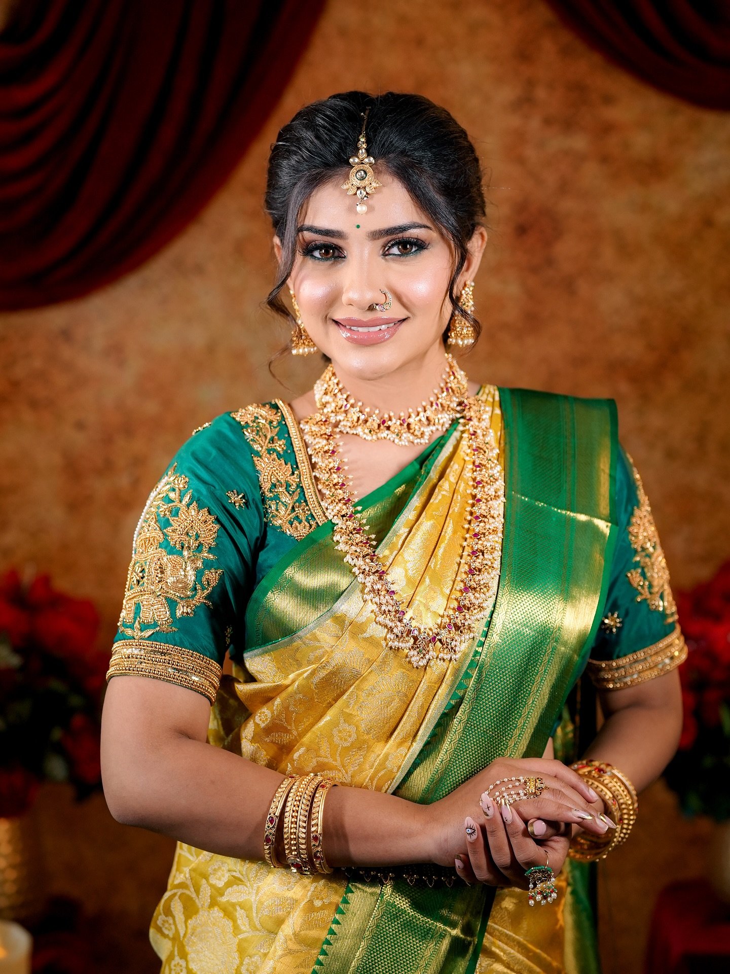 Marathi bride wedding morning look, Pune