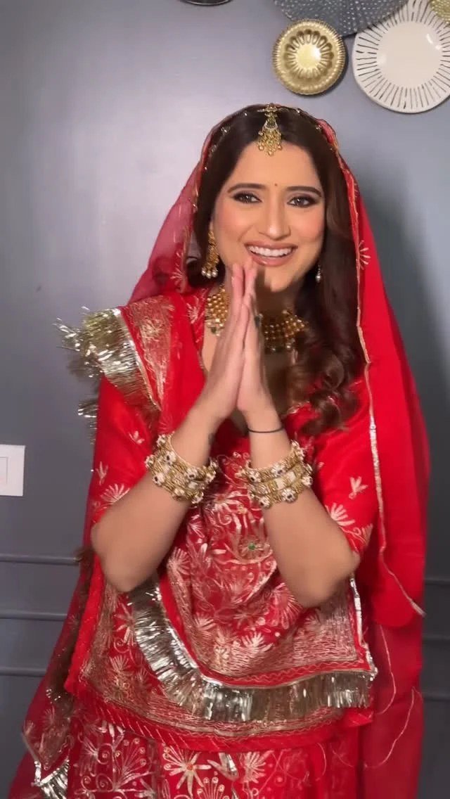 Rajasthani bride in red and gold by Tejaswini