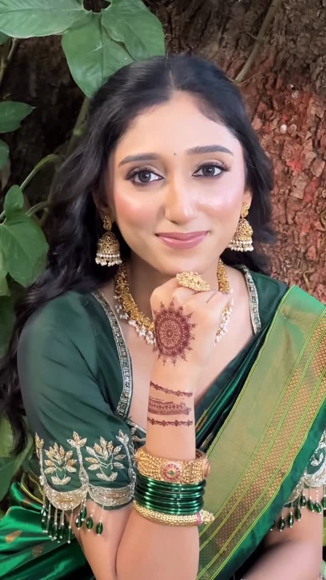 Engagement bridal look by Tejaswini