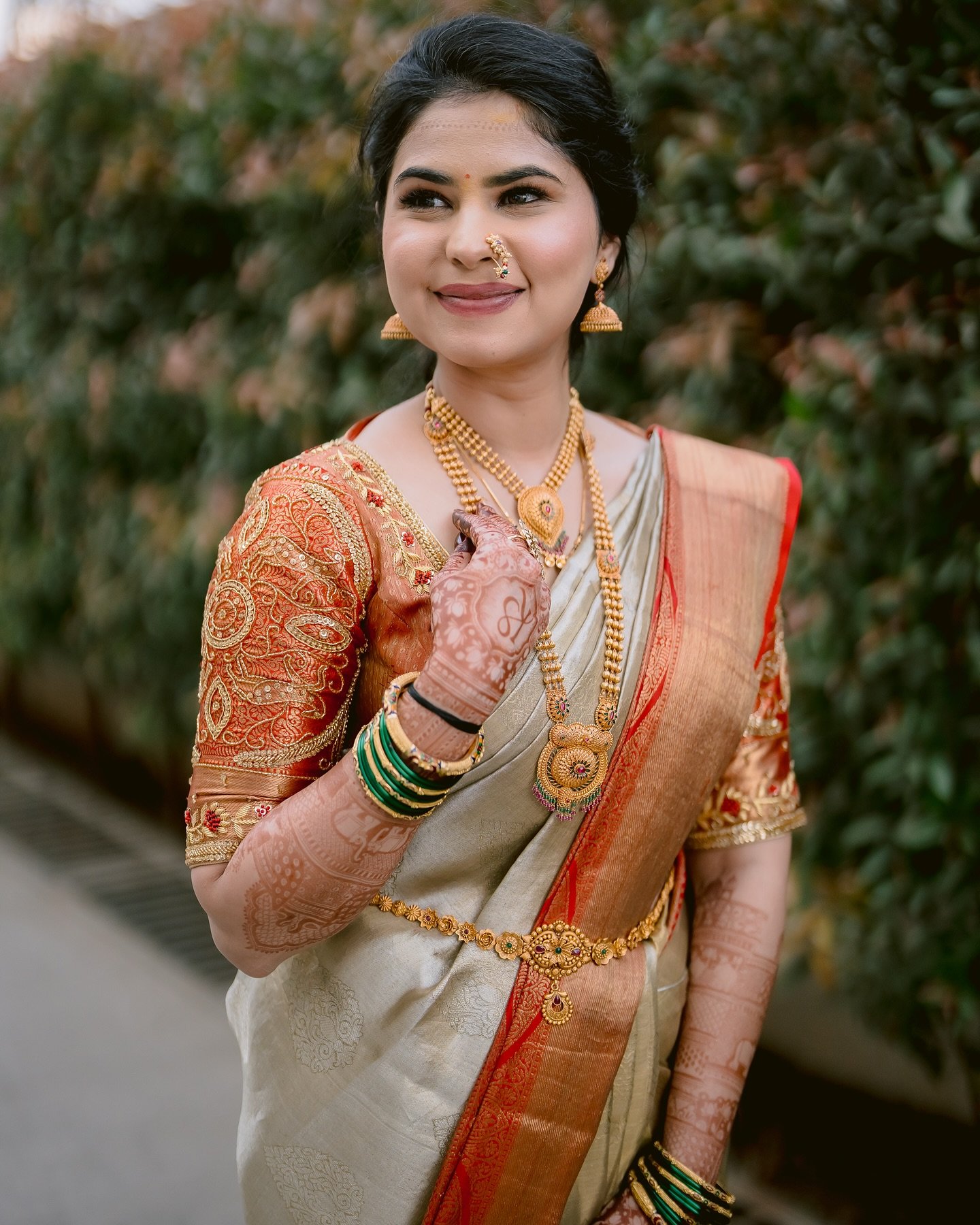 Reception bridal makeup by Tejaswini