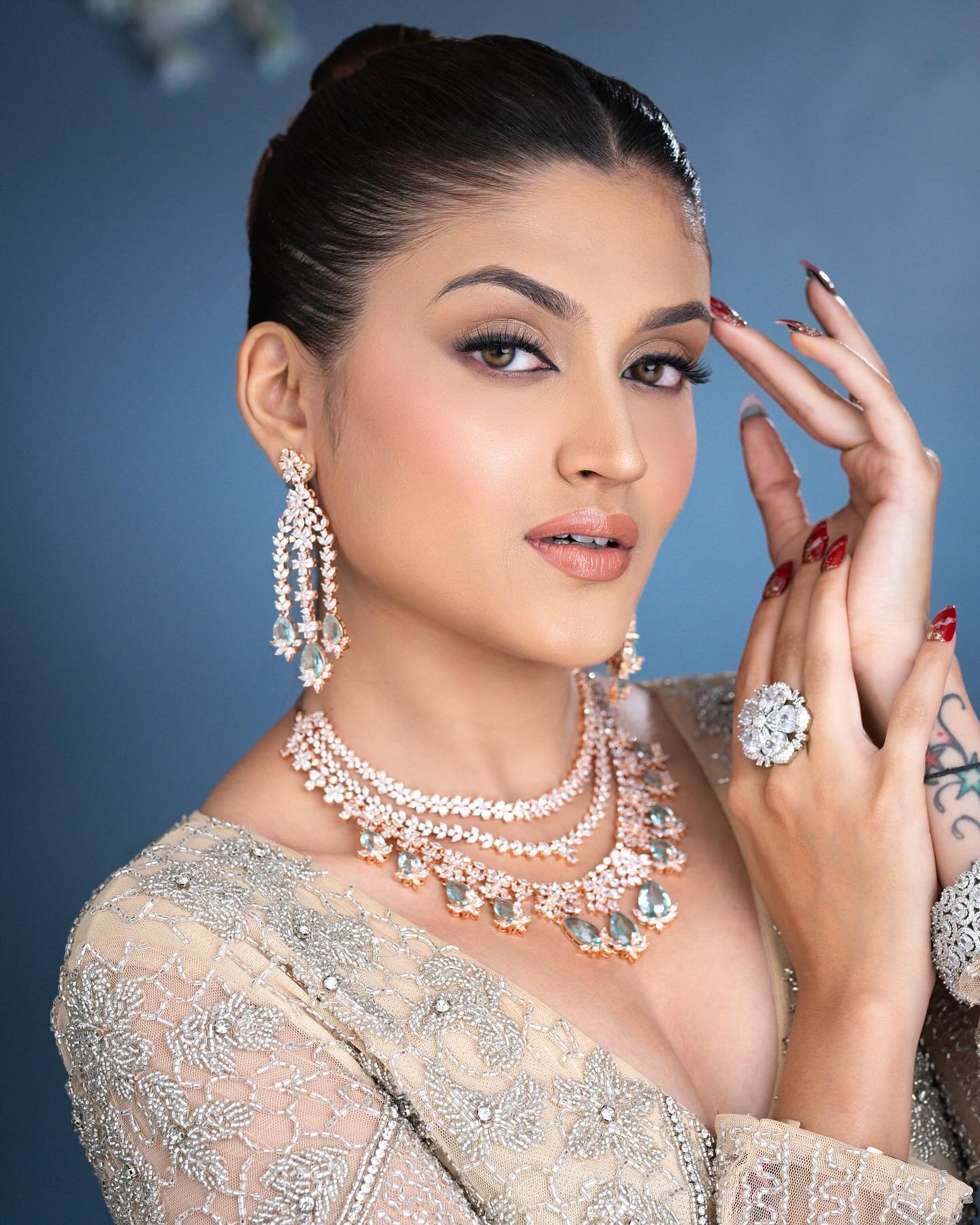 North Indian sangeet makeup by Tejaswini — bridal portfolio 4