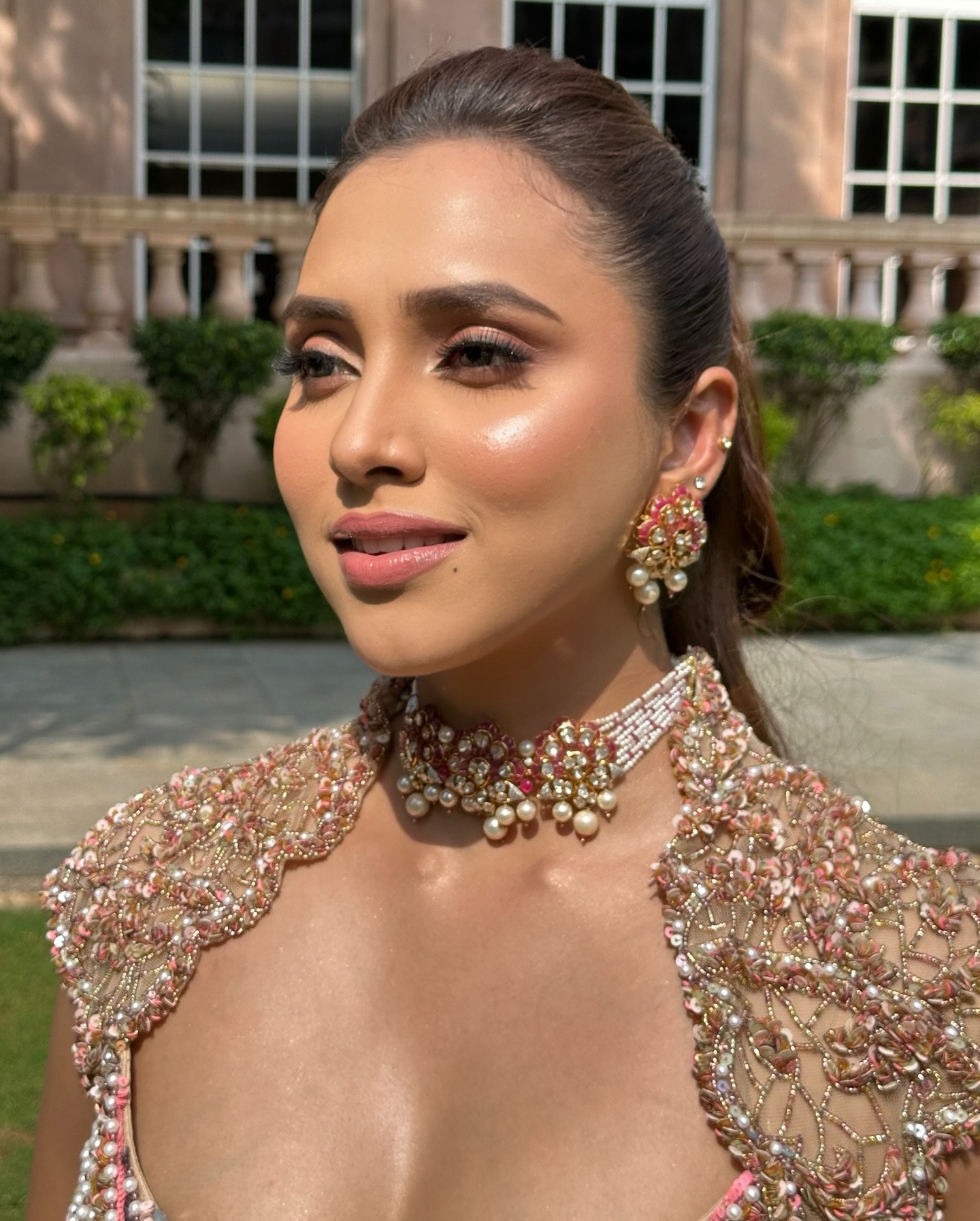 Indian bride with bridal makeup by Tejaswini, destination wedding in Phuket
