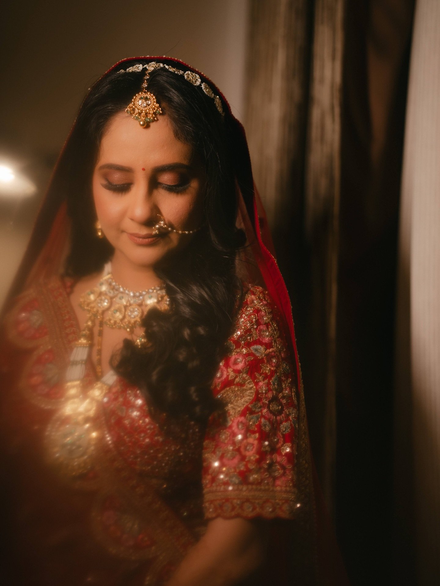 Indian bride with bridal makeup by Tejaswini, destination wedding in Bangkok