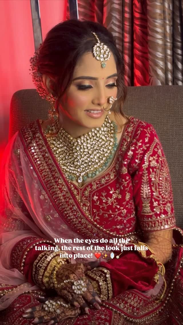 North Indian wedding makeup reel by Tejaswini Makeup Artist