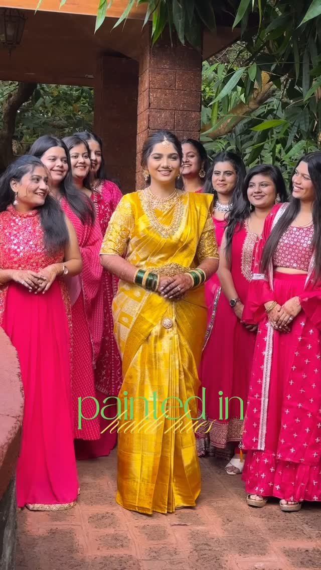 Marathi haldi makeup reel by Tejaswini Makeup Artist