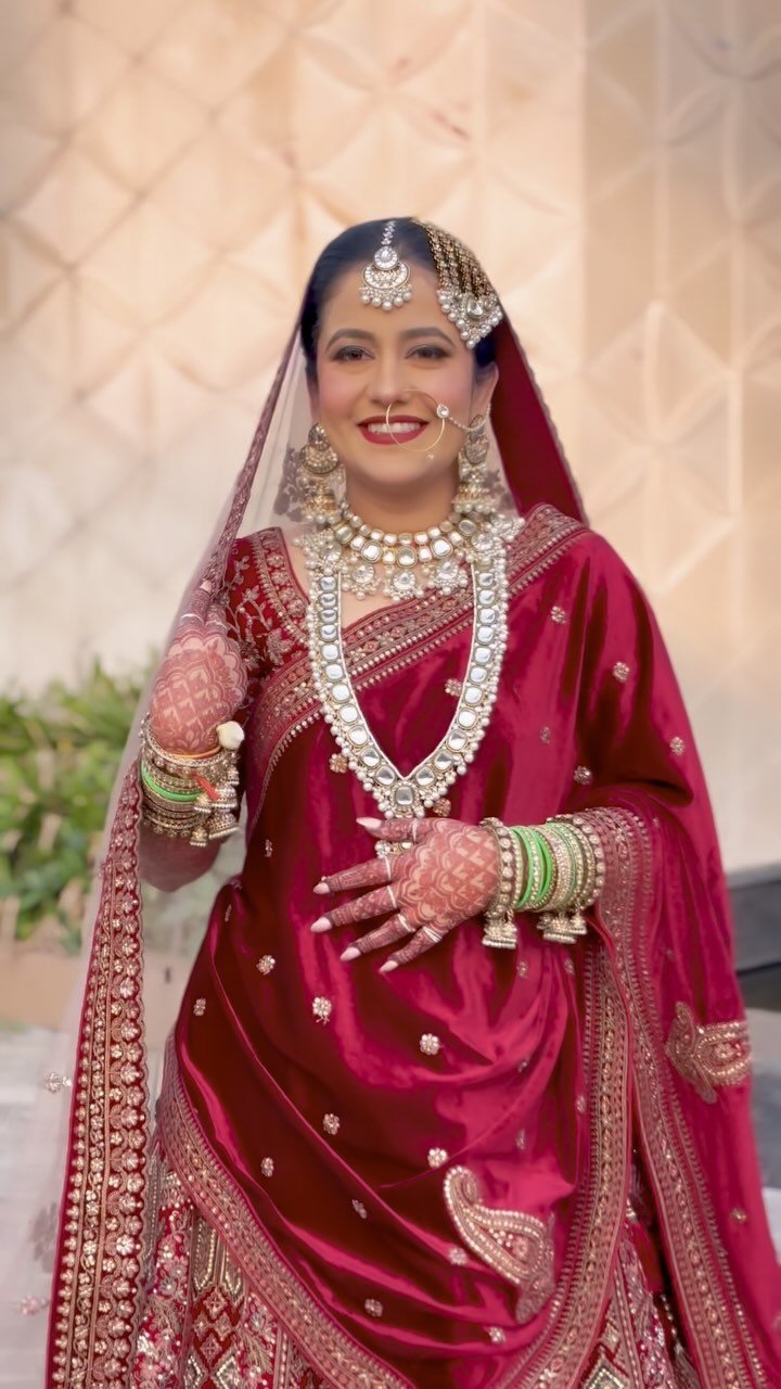 Punjabi wedding makeup reel by Tejaswini Makeup Artist