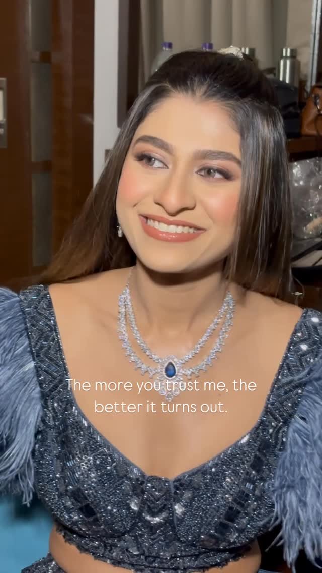 North Indian sangeet makeup reel by Tejaswini Makeup Artist