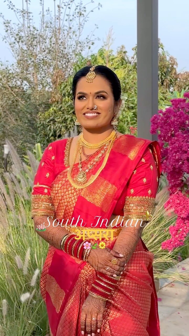 South Indian wedding makeup reel by Tejaswini Makeup Artist