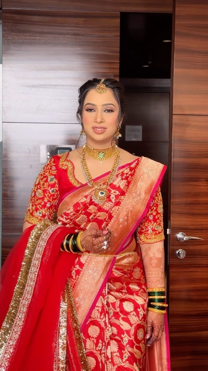 Marathi wedding makeup reel by Tejaswini Makeup Artist