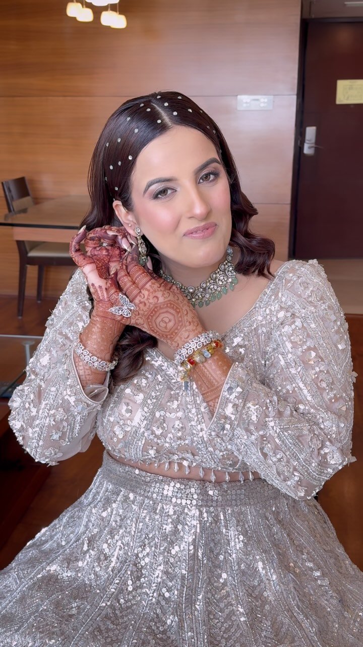 Punjabi sangeet makeup reel by Tejaswini Makeup Artist