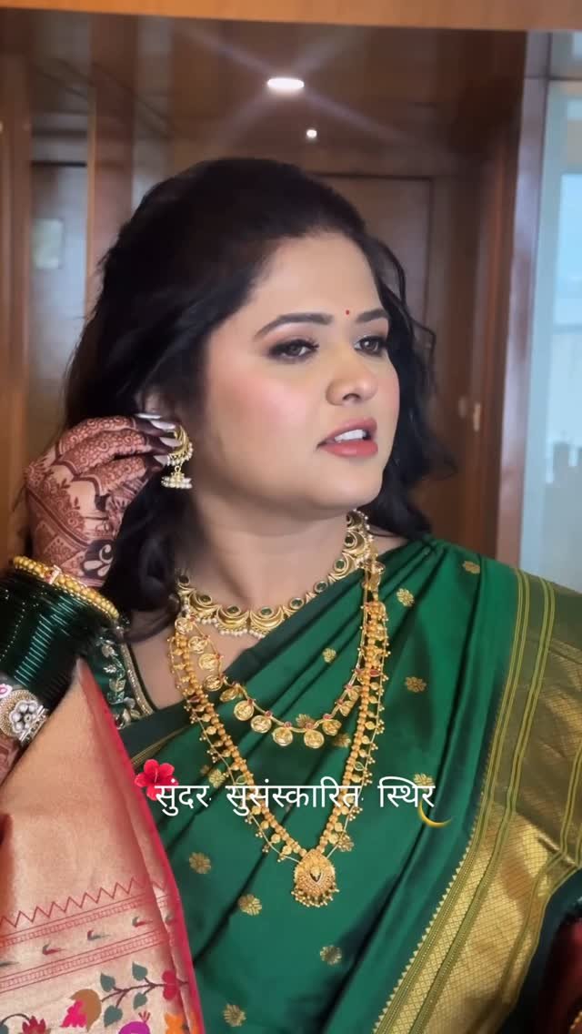 Marathi wedding makeup reel by Tejaswini Makeup Artist