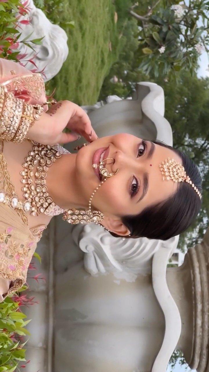 South Indian wedding makeup reel by Tejaswini Makeup Artist