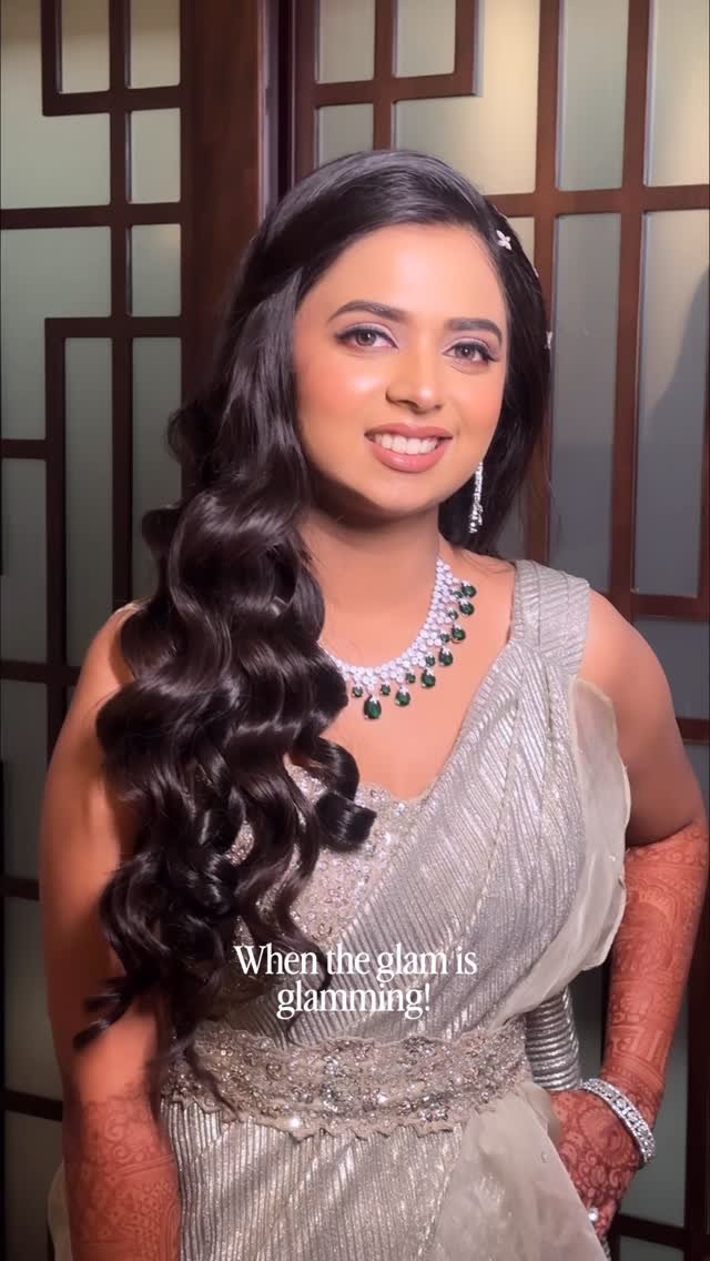 Bridal sangeet makeup reel by Tejaswini Makeup Artist