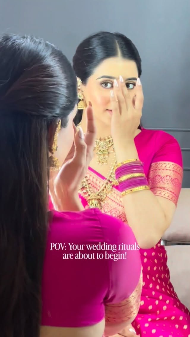 Bridal wedding makeup reel by Tejaswini Makeup Artist