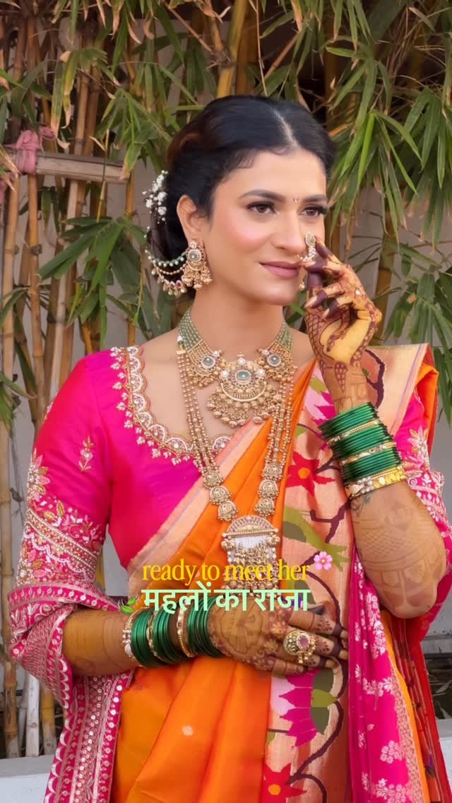 Marathi wedding makeup reel by Tejaswini Makeup Artist