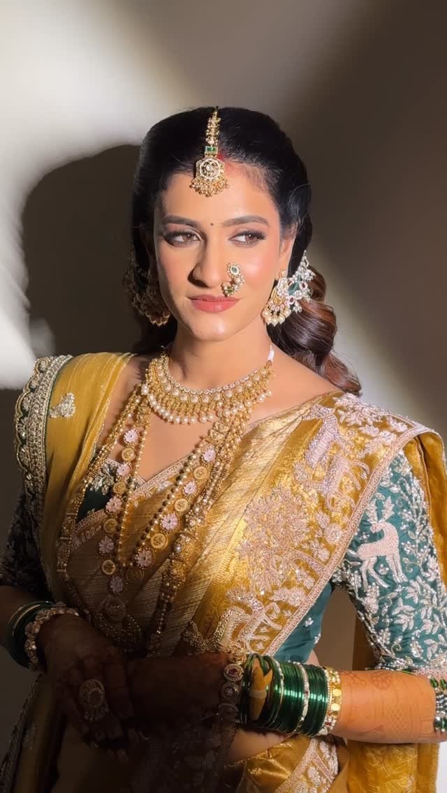 Marathi reception makeup reel by Tejaswini Makeup Artist