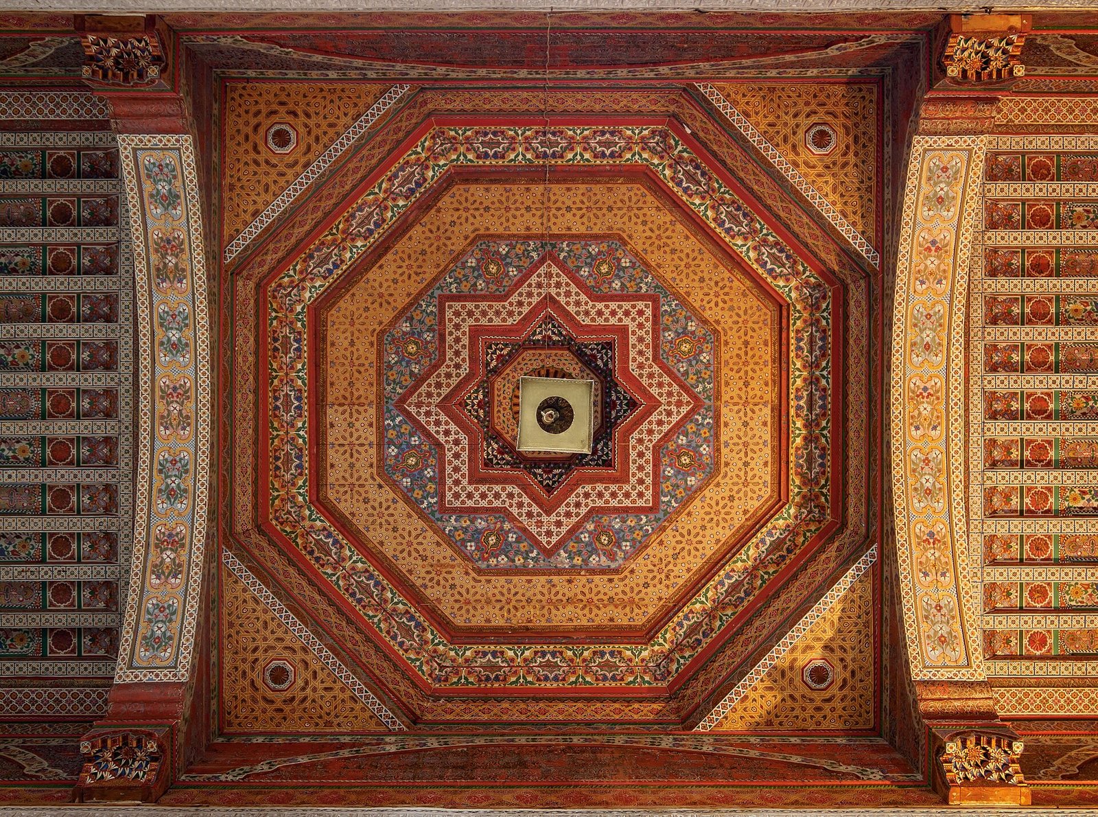 Bahia Palace — painted cedar ceiling
