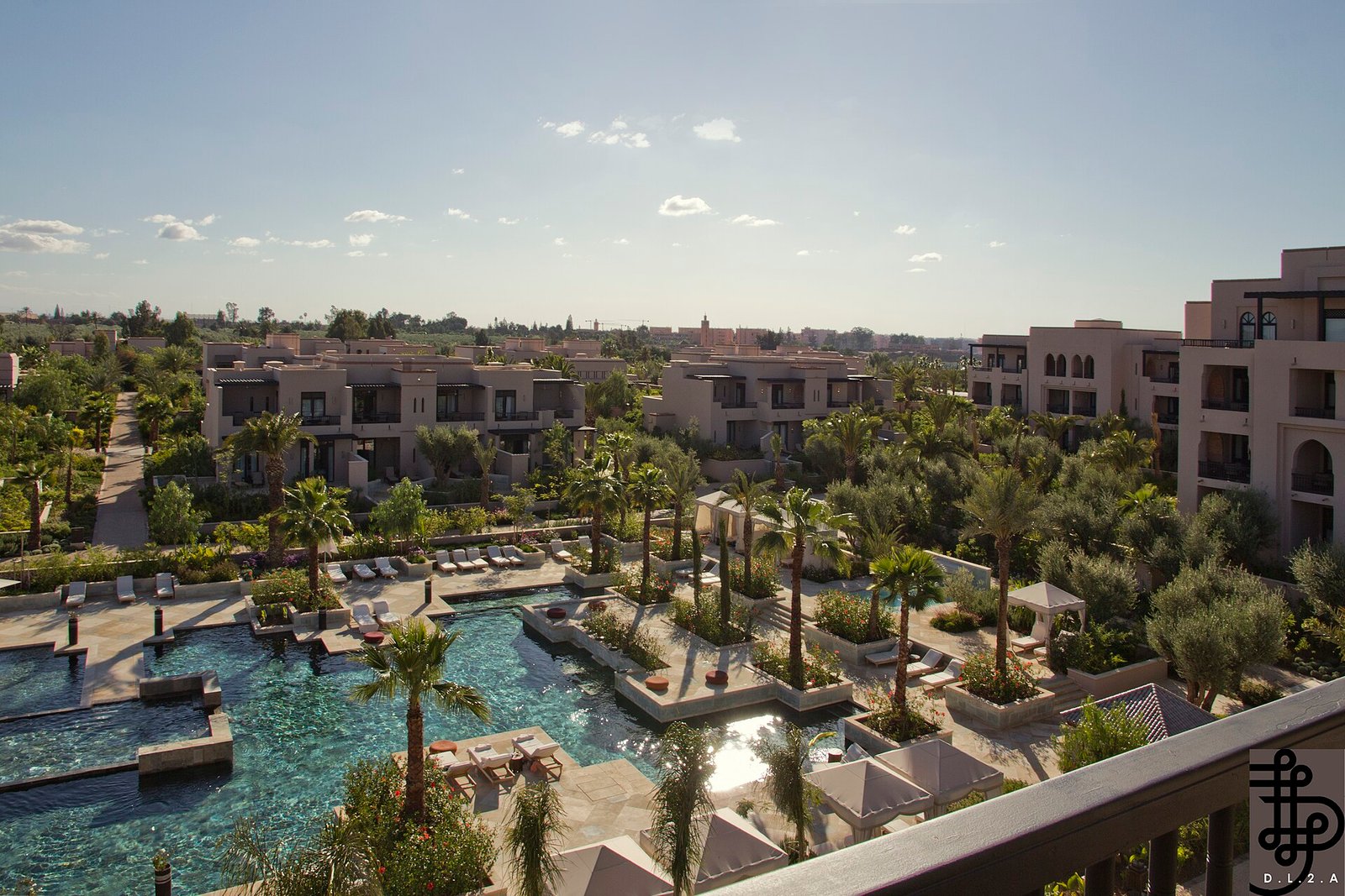 Four Seasons Resort Marrakech — the grounds from above