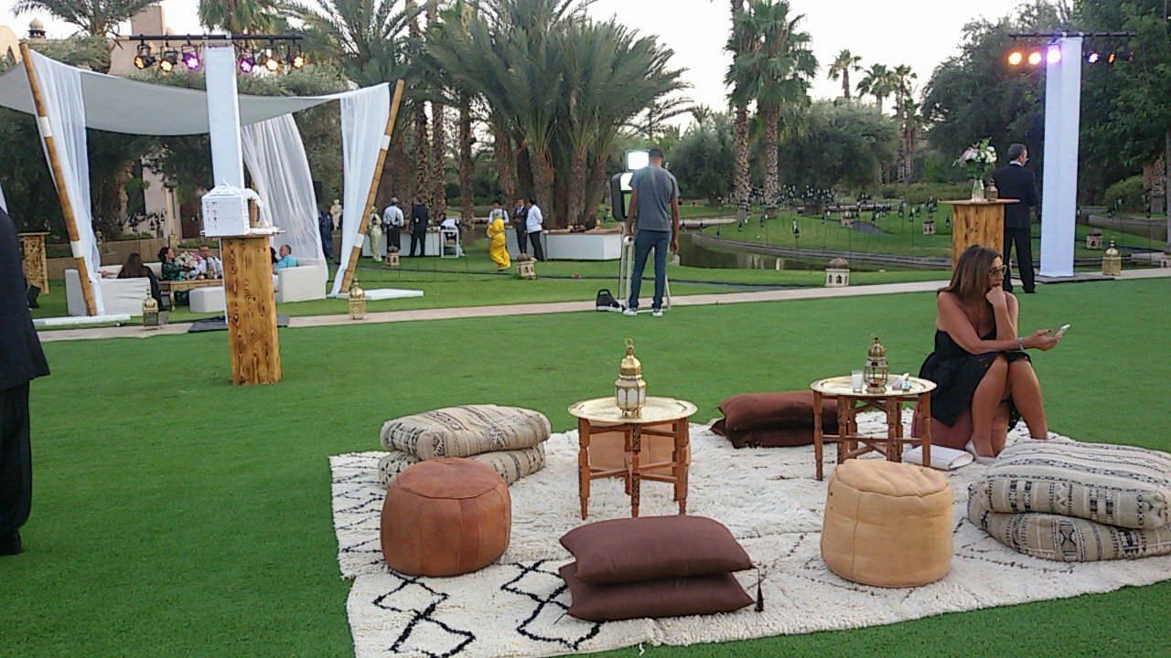 Palais Namaskar — a garden event set-up