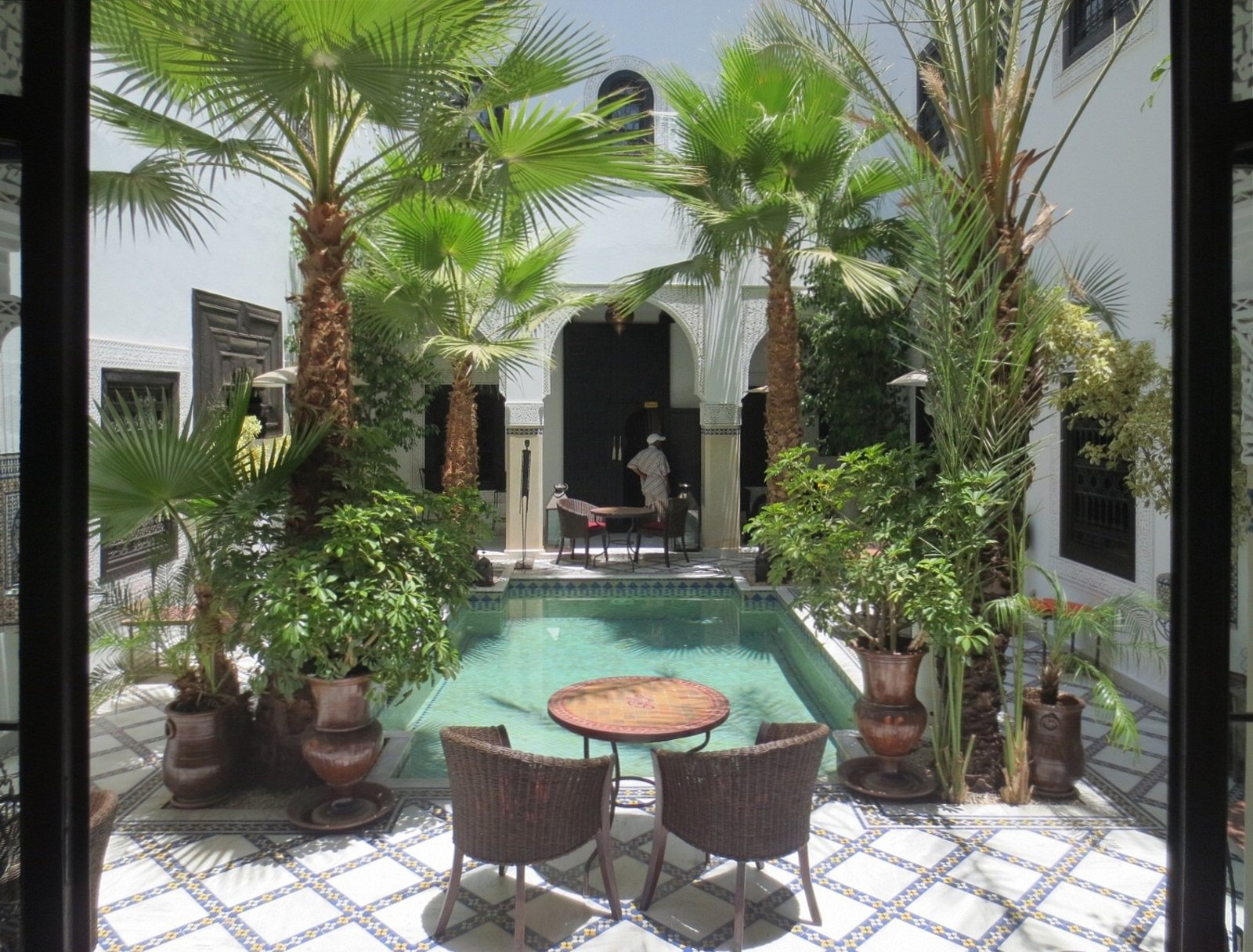 A Marrakech riad courtyard with plunge pool