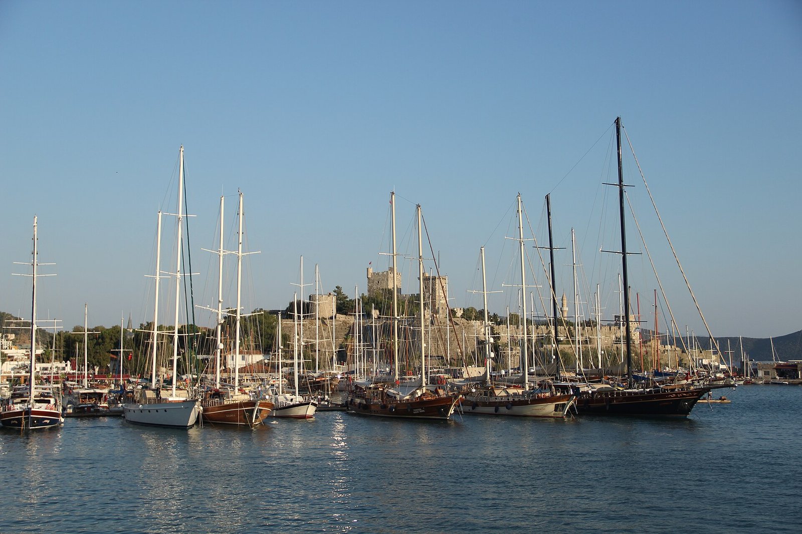 Bodrum Castle and sailing boats