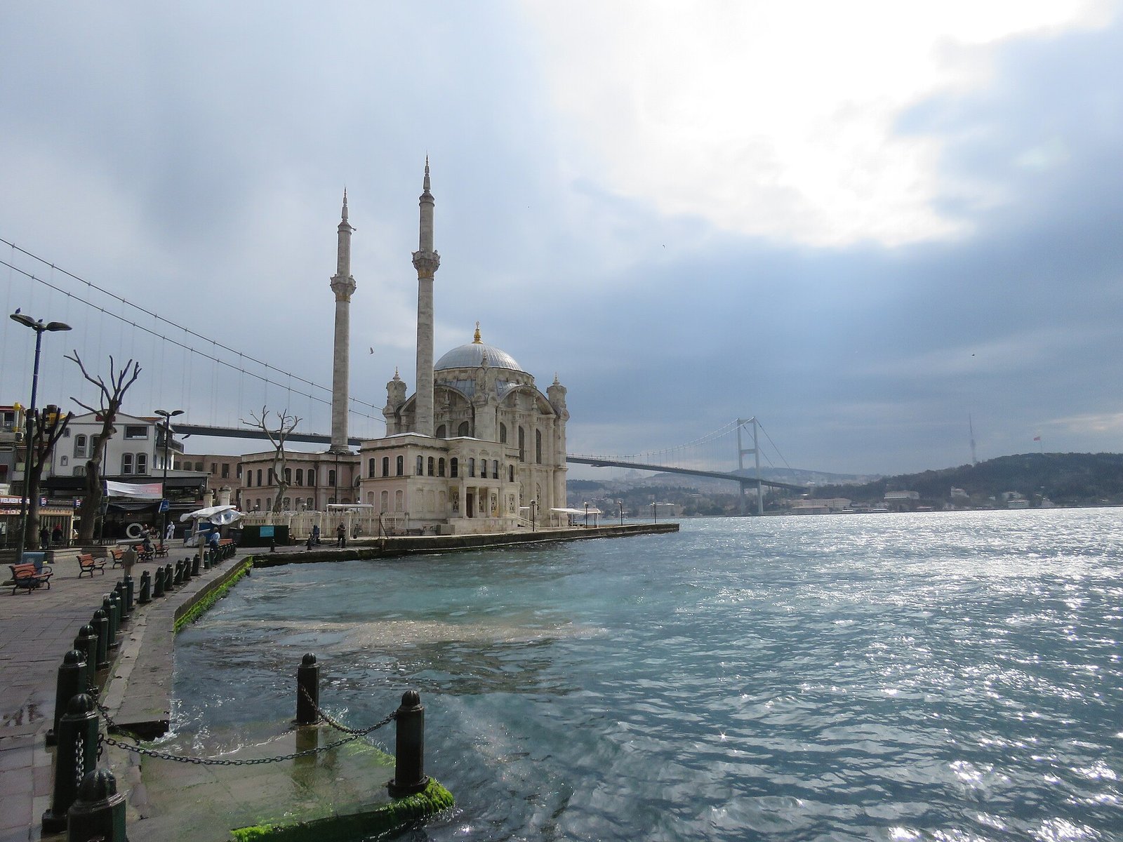 Ortaköy Mosque beside the Bosphorus Bridge